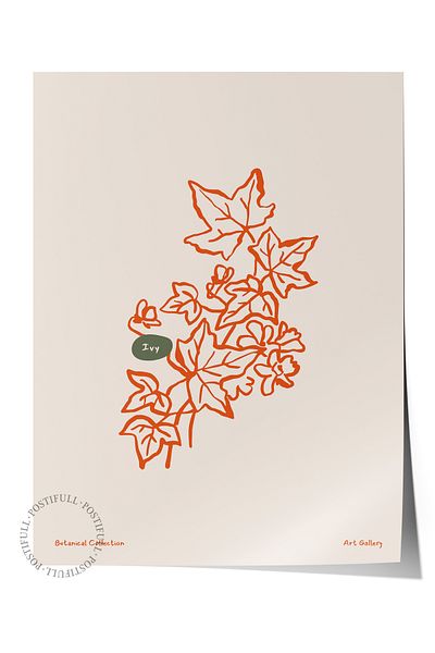 Postifull Αισθητική αφίσα τοίχου - Αφίσα χωρίς πλαίσιο με βοτανικό σχέδιο - Διακόσμηση τοίχου υπνοδωματίου, σαλονιού, κουζίνας
