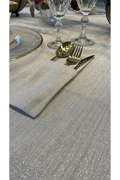 Decamor home Χρυσό Glitter Ecru Σετ κουταλιών 6 τεμαχίων