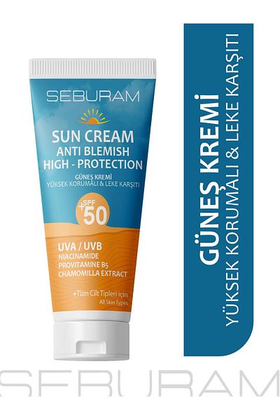 SEBURAM Anti-Blemish High Protection Sunscreen - Spf 50+ 50ml