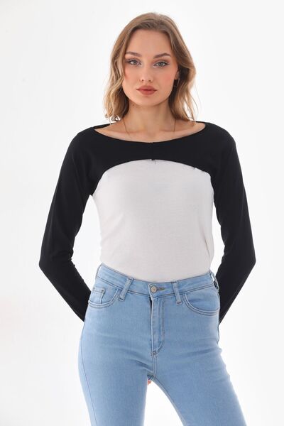 medipek 100% COTTON Crop Long Sleeve Neck Collar Hijab Arm Collar Neck Collar