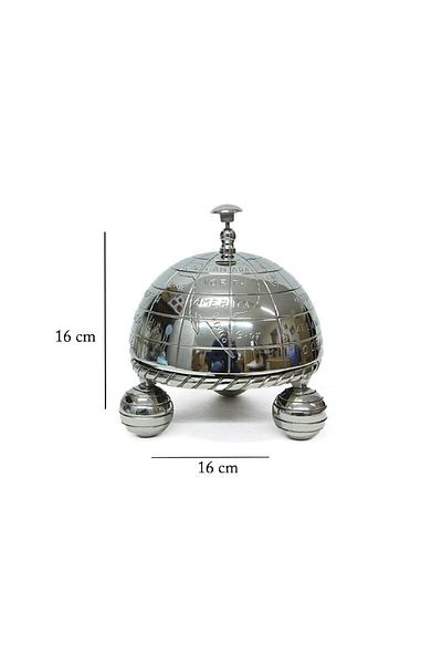 hediyeconcepti Desktop Aluminum Metal World Reception Bell