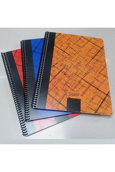 Mynote غطاء A4 PP 80 ورقة مع رذاذ مربع 3 قطع (مع غطاء بلاستيكي سميك)