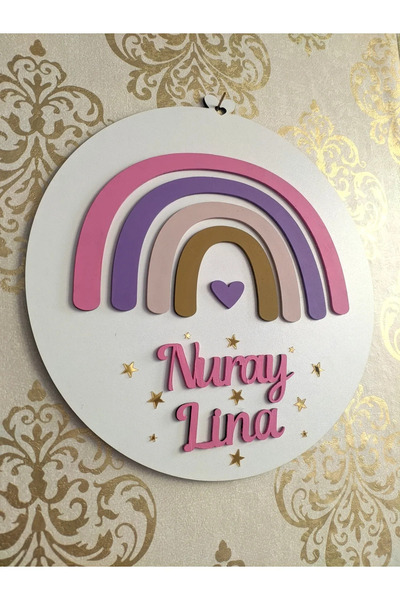 Genel Markalar Özel Konsept Tasarım Isimli Bebek Çocuk Kapı Süsü