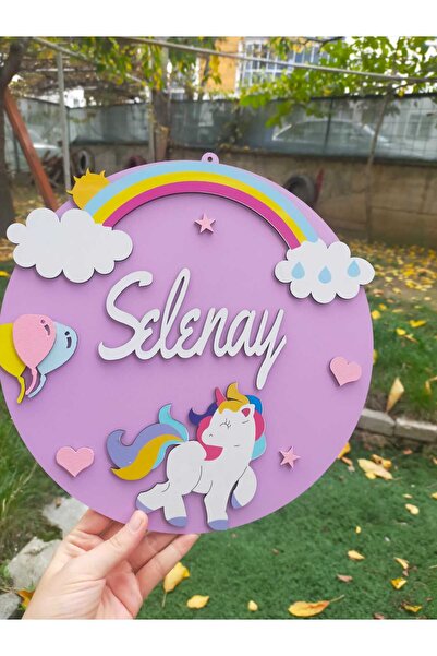 Işıklı Toplar Türkiye Özel Konsept Tasarım Isimli Bebek Çocuk Kapı Süsü