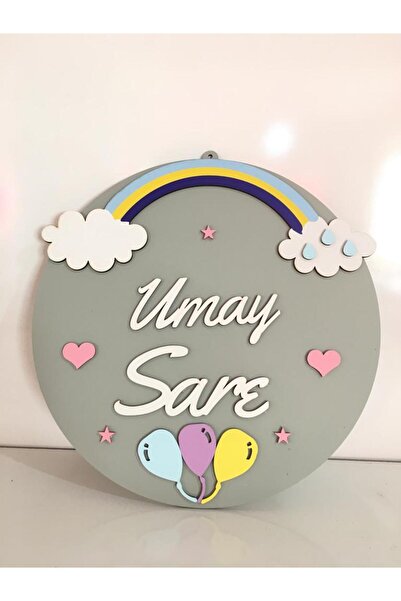 Genel Markalar Özel Konsept Tasarım Isimli Bebek Çocuk Kapı Süsü