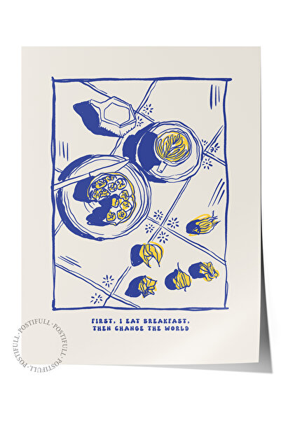 Postifull Mutfak ve Yemek Temalı Duvar Posteri, Estetik Çerçevesiz Poster - Y...