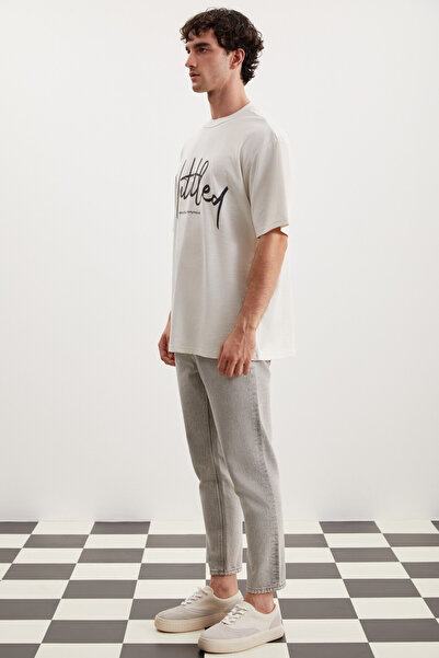 GRIMELANGE Ellington Men's Regular Fit 100% Cotton Printed T Shirt