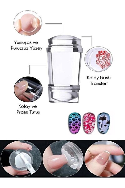 İNDİRİM PRO Tırnak Süs Damgalama Yumuşak Ve Pürüzsüz Yüzey, Kolay Ve Pratik F...