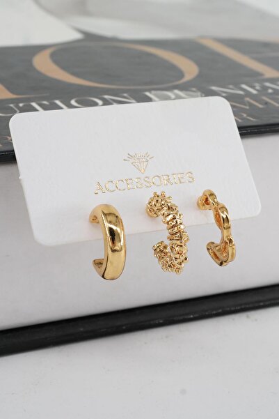 By Zeyna Aksesuar أقراط نسائية 3 قطع