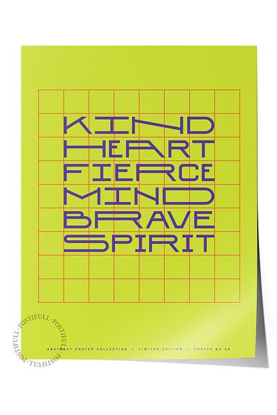 Postifull Lettering Art Themed Wall Poster, Aesthetic Frameless Poster - Living Room, Bedroom Wall Painting