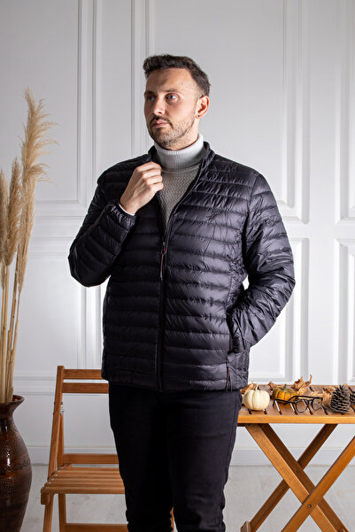 Sarar Interview Regular Fit Black Goose Down Coat