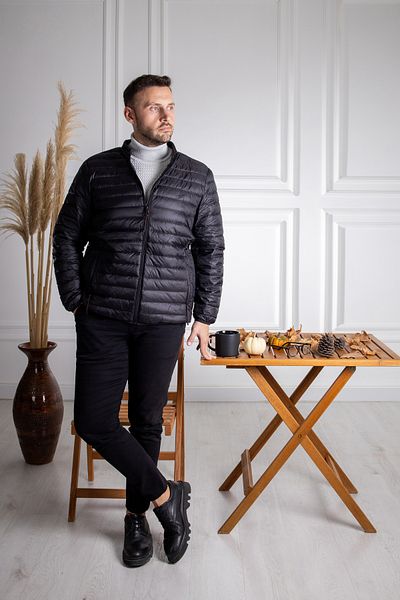 Sarar Interview Regular Fit Black Goose Down Coat