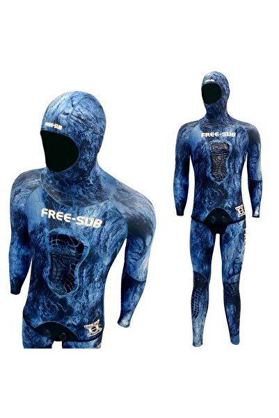 Free-Sub 5mm Demre Blue Yamamoto Avcı Serbest Dalış Elbisesi