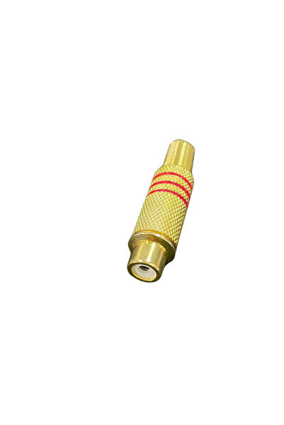 ELEKTROMALL Rca Dişi Gold Konnektör Kırmızı