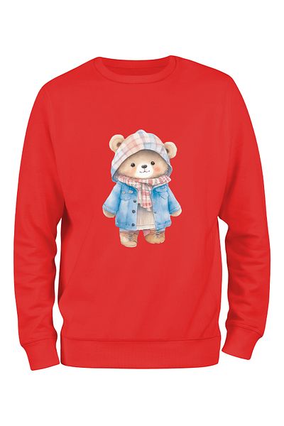 ADA BEBEK ÇOCUK Унисекс суитшърт Bear с палто