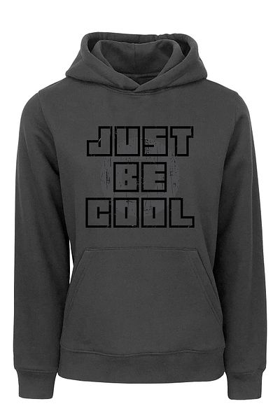 ADA BEBEK ÇOCUK Unisex Μαύρο Φούτερ με κουκούλα Just Be Cool