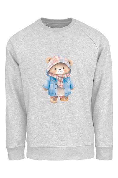 ADA BEBEK ÇOCUK Unisex φούτερ αρκούδας με παλτό