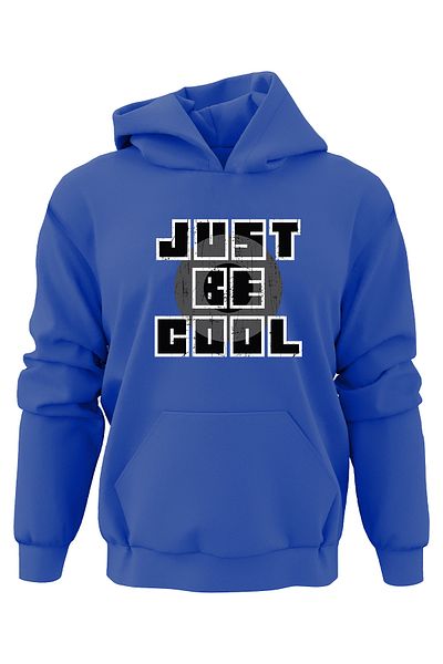 ADA BEBEK ÇOCUK Unisex Jumbo Black Just Be Cool φούτερ με κουκούλα