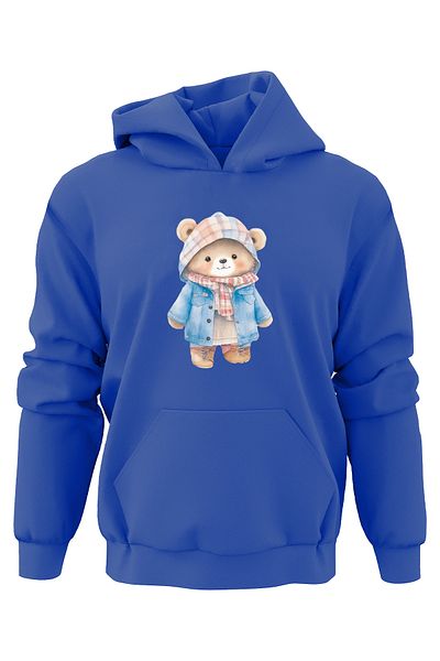 ADA BEBEK ÇOCUK Унисекс суичър с качулка и мече