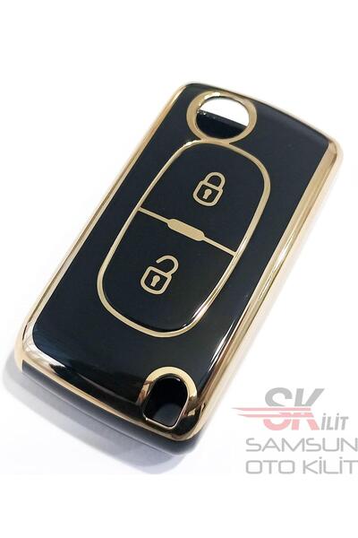 skilit samsun oto kilit For Peugeot Partner 207 307 407 508 Nano Silicone Key Case Controller Case Black With 2 Keys