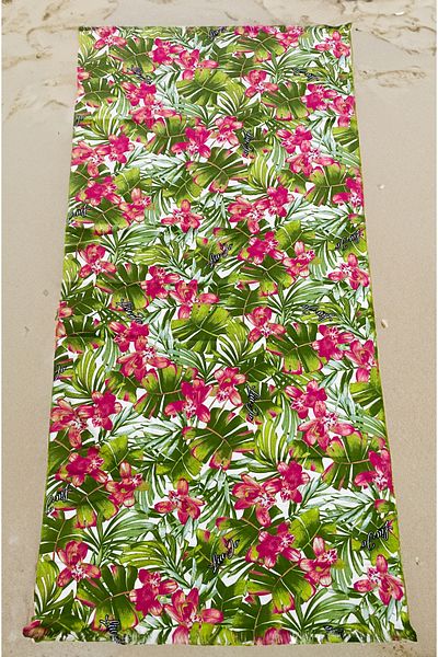 Lucy and Home FLEUR PRINTED ΠΑΡΑΛΙΑ, ΠΕΤΣΕΤΑ ΝΤΟΥΣ 90Χ170ΕΚ, ΠΡΑΣΙΝΗ