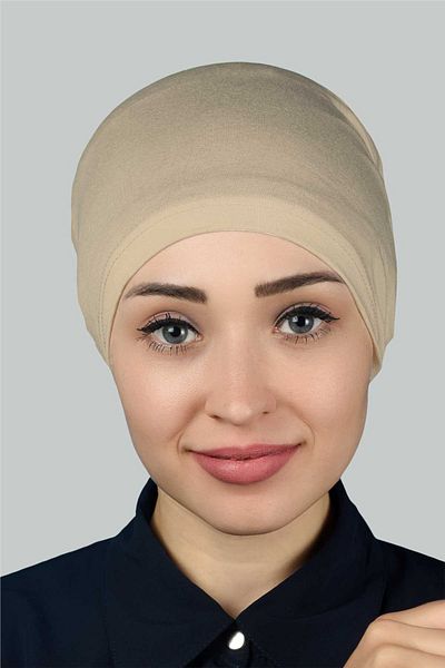 Altobeh Έτοιμο πρακτικό κουμπωτό ελαστικό καπό Hijab Kumbeige