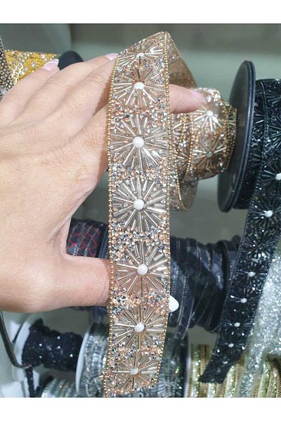 ESRA ŞELEM Iron-On Rose Color Decorative Strip Accessory
