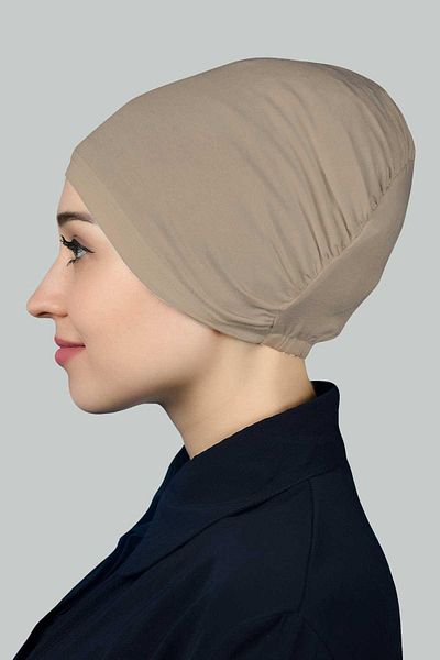 Altobeh Έτοιμο πρακτικό κουμπωτό ελαστικό καπό Hijab Light Mink