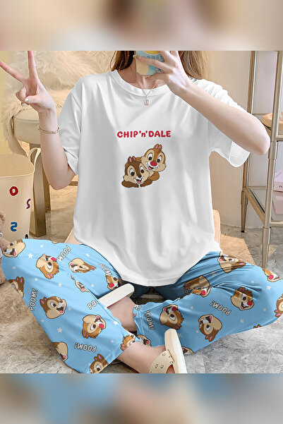 PEMBİŞ HOMEWEAR Σετ πιτζάμες Ardilla Zezeyle Trend T-Shirt Παντελόνι Squirrel...