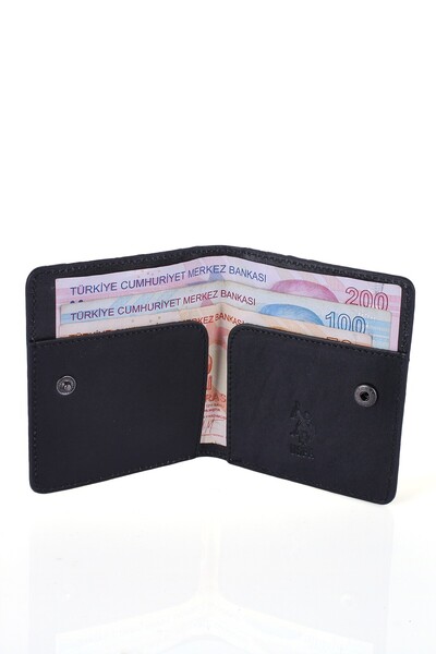 U.S. Polo Assn. 23843 Натуральна шкіра унісекс Cuzdan чорний