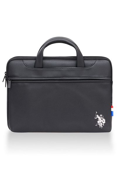 U.S. Polo Assn. قاعدة. بولو أسن. 23703 حقيبة كمبيوتر محمول للجنسين مع مقصورة سوداء