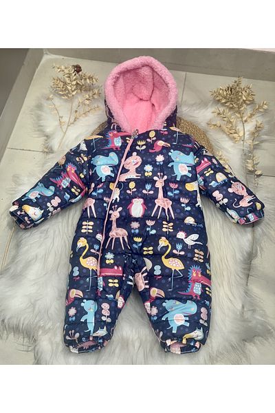 bebitomkids Girl 6-24 Months Crocodile Printed Cosmonaut