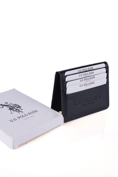 U.S. Polo Assn. 23843 Genuine Leather Unisex Wallet Black