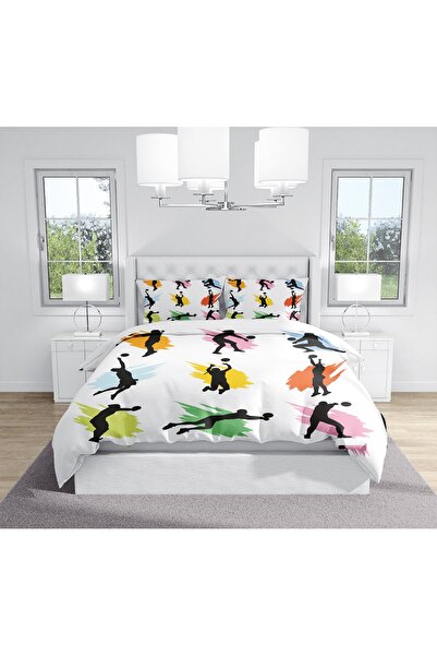 Sportivo VOLEYBOL RENKLI ÇİFT KİŞİLİK NEVRESİM TAKIMI