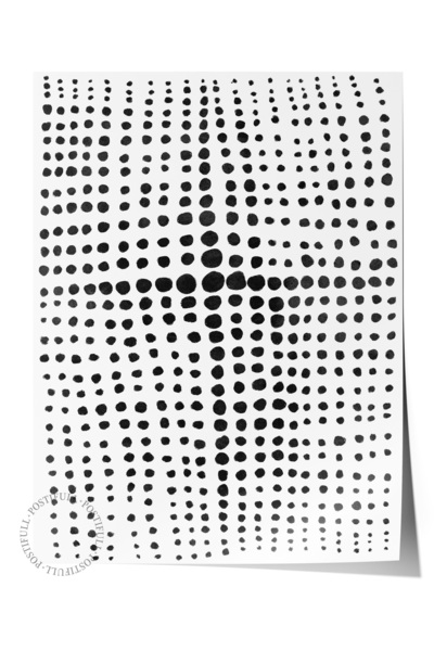 Postifull Black and White Abstract Themed Wall Poster, Modern Frameless Poste...