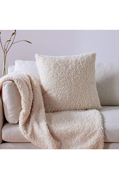Bc Home Bej Buklet Peluş Yumuşak Dokulu A Kalite Kırlent Kılıfı , 1 Adet 43 x...