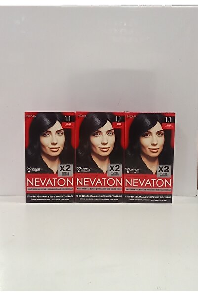 Nevaton Saç Boyası Seti 1.1 Mavi Siyah 3^LÜ