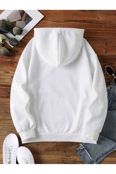 MAD COLLECTİON Φούτερ με στάμπα Oversize (Wide Fit) Unisex με κουκούλα