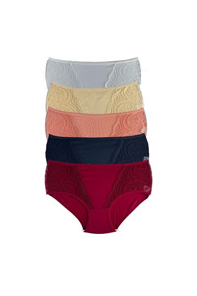 daniella Women's 5-Piece Large Size Lace Panties
