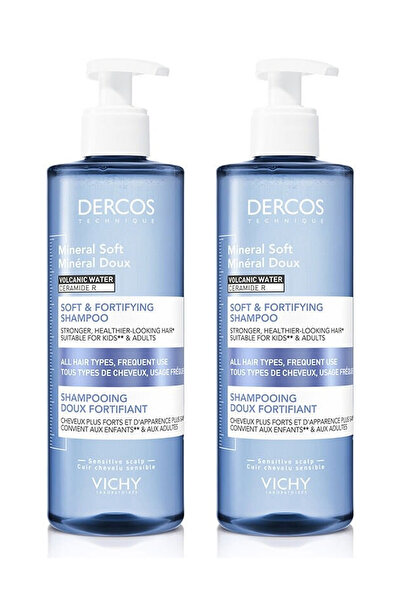 Vichy شامبو ديركوس المعدني الناعم - 400 مل - عبوتان