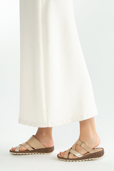 Tamer Tanca Women's Genuine Leather Flat Slippers 885 012 Bn Trlk Y23