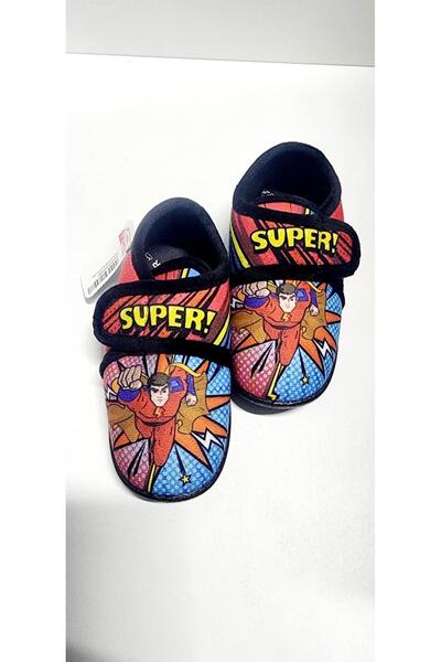 GEZER Kışlık Superman Figürlü Yumuşacık Terlik