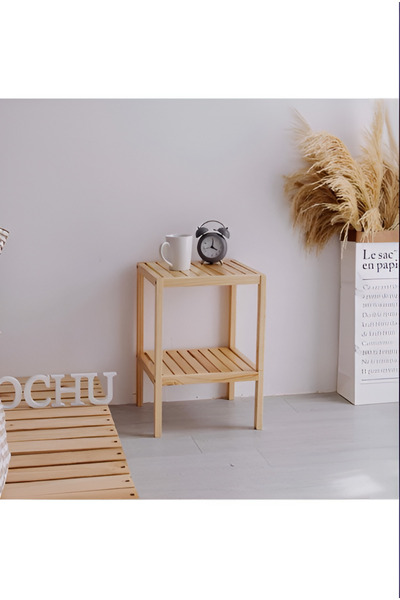 NORA DEKOR 2 Katlı Masif Ahşap Yatak Odası Yanı Komidin Şifonyer Dekoratif