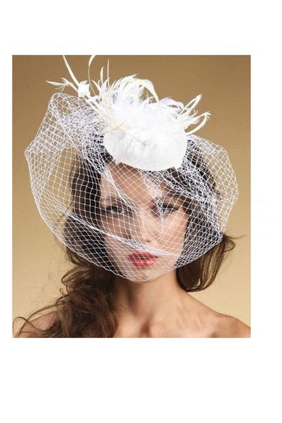 BBA TULLE STORE Veil GIRL'S KEP-White VUALET,CAP,WEDDING HAT,WEDDING KEP Brid...