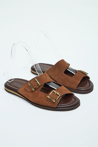 Tamer Tanca Men's Genuine Leather Flat Slippers 537 518 Erk Trlk Y23
