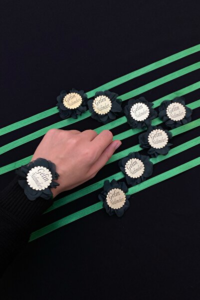 ZEYMERADE شريط وسوار لوصيفة العروس باللون الأخضر، حناء ليلة العروس لتكون حفلة...