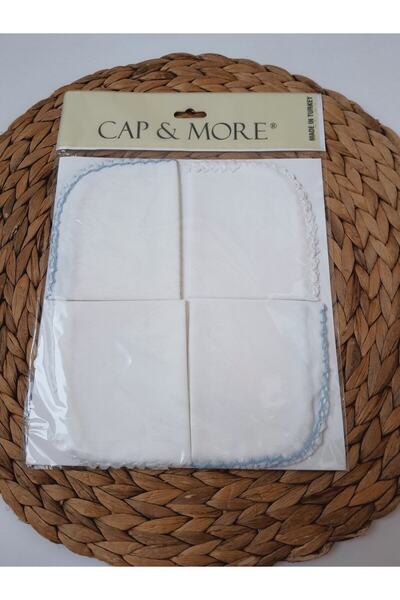 PİLEKİ BABY Newborn 100% Cotton Combed Fabric Baby Mouth Wipes Pack of 4 meas...