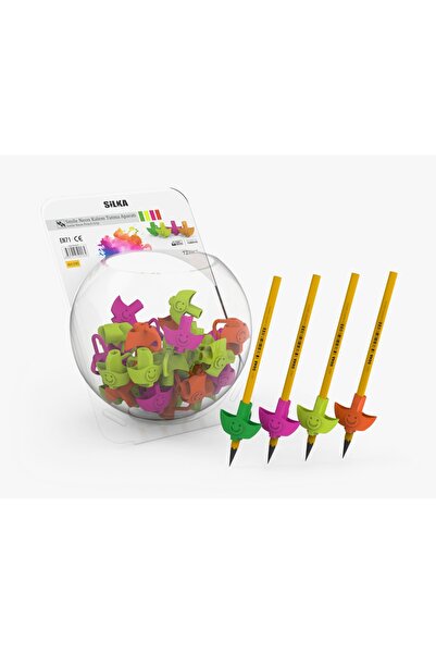 sevgi kırtasiye Kolay Kalem Tutma Aparatı 3 Parmak 4 Renk 4 Lü Set