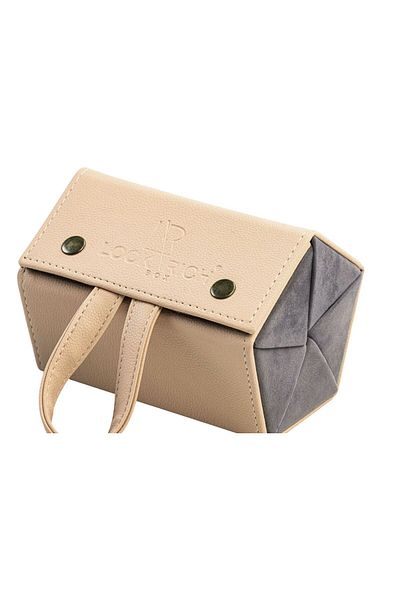 Look Rich Handmade Leather 5-Piece Glasses Carrying and Storage Bag - Mink