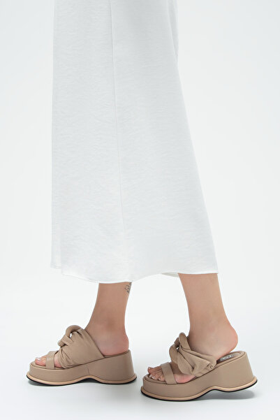 Tamer Tanca Women's Genuine Leather Flat Slippers 472 672 Bn Trlk Y23